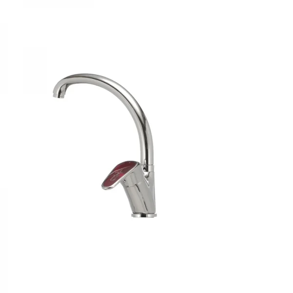 Смеситель для кухни Haiba Magic 011 с красной ручкой (HB0699)