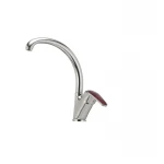 Смеситель для кухни Haiba Magic 011 с красной ручкой (HB0699)