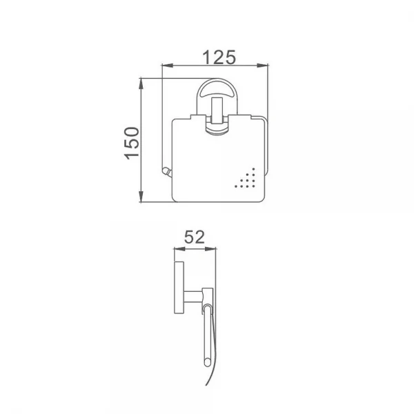 Паперотримач із кришкою Haiba HB1903 (HB0700)