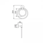 Полотенцедержатель Haiba HB1704-1 "кольцо" двойной (HB0715)