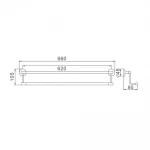 Рушникотримач (2 планки) 550 мм Haiba HB1709 (HB0717)