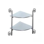 Полка угловая стеклянная двухъярусная Haiba HB1907-2 (HB0722)