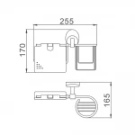 Паперотримач Haiba HB1603-1 з кришкою та кошиком (HB0739)