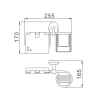 Бумагодержатель Haiba HB1603-1 с крышкой и корзиной (HB0739)