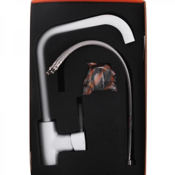 Смеситель для кухни Haiba Hans 011 белый (HB0818)