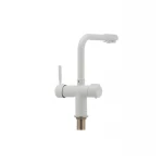 Смеситель для кухни Haiba Hans 021 с вых. для питьевой воды (белый) (HB0842)