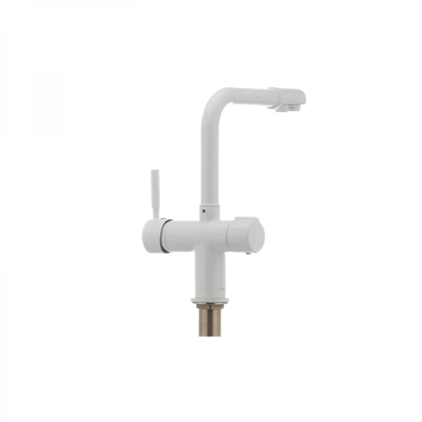 Смеситель для кухни Haiba Hans 021 с вых. для питьевой воды (белый) (HB0842)