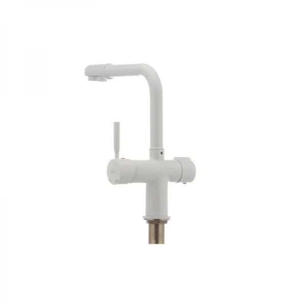 Смеситель для кухни Haiba Hans 021 с вых. для питьевой воды (белый) (HB0842)