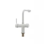 Смеситель для кухни Haiba Hans 021 с вых. для питьевой воды (белый) (HB0842)