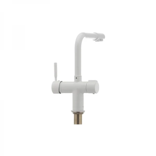 Смеситель для кухни Haiba Hans 021 с вых. для питьевой воды (белый) (HB0842)