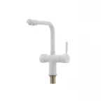 Смеситель для кухни Haiba Hans 021 с вых. для питьевой воды (белый) (HB0842)