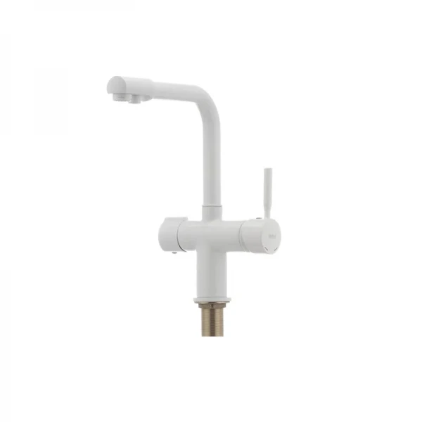 Смеситель для кухни Haiba Hans 021 с вых. для питьевой воды (белый) (HB0842)