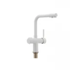 Смеситель для кухни Haiba Hans 021 с вых. для питьевой воды (белый) (HB0842)