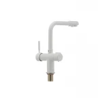 Смеситель для кухни Haiba Hans 021 с вых. для питьевой воды (белый) (HB0842)