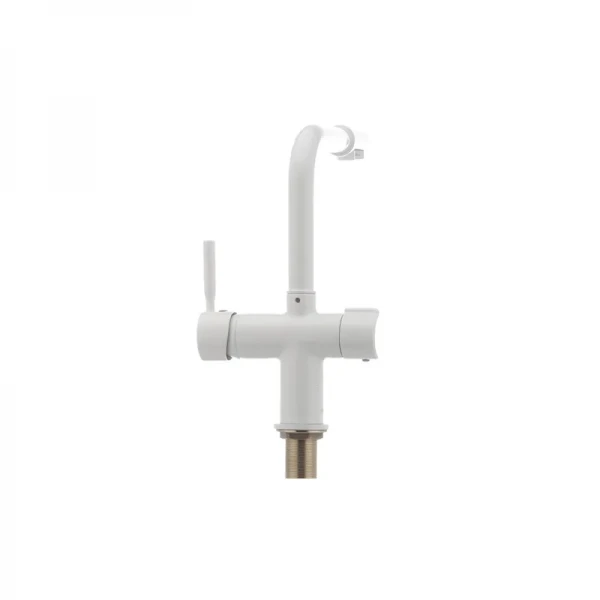 Смеситель для кухни Haiba Hans 021 с вых. для питьевой воды (белый) (HB0842)