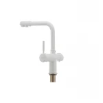 Смеситель для кухни Haiba Hans 021 с вых. для питьевой воды (белый) (HB0842)