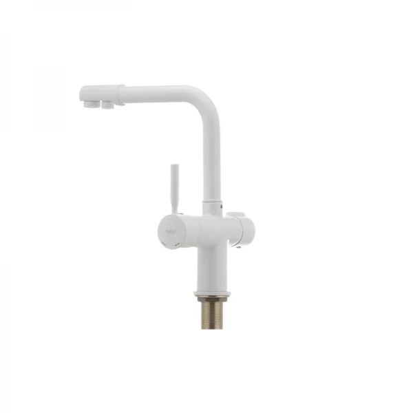 Смеситель для кухни Haiba Hans 021 с вых. для питьевой воды (белый) (HB0842)