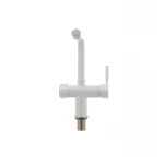 Смеситель для кухни Haiba Hans 021 с вых. для питьевой воды (белый) (HB0842)