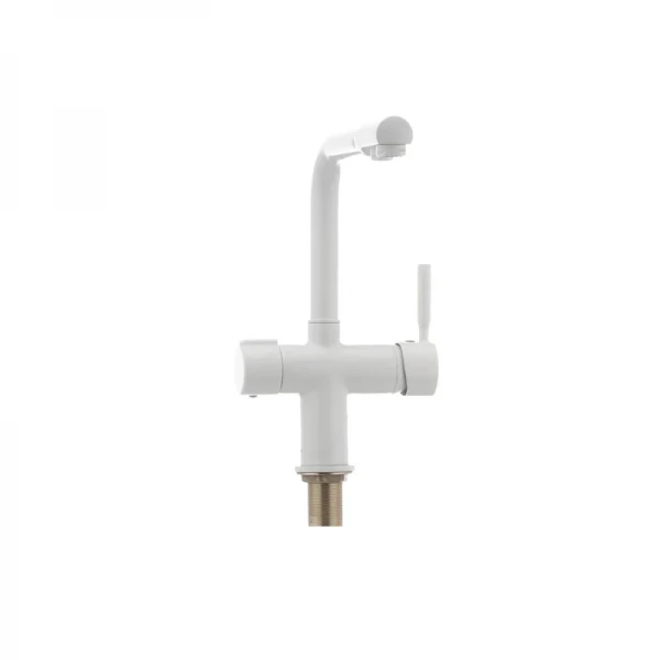 Смеситель для кухни Haiba Hans 021 с вых. для питьевой воды (белый) (HB0842)