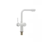 Смеситель для кухни Haiba Hans 021 с вых. для питьевой воды (белый) (HB0842)