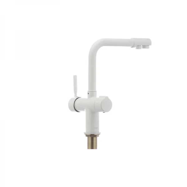 Смеситель для кухни Haiba Hans 021 с вых. для питьевой воды (белый) (HB0842)