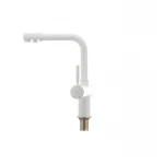 Смеситель для кухни Haiba Hans 021 с вых. для питьевой воды (белый) (HB0842)