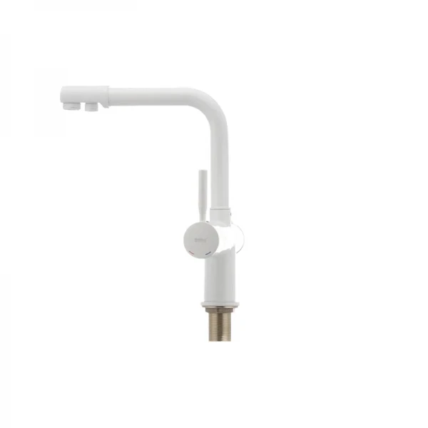 Смеситель для кухни Haiba Hans 021 с вых. для питьевой воды (белый) (HB0842)