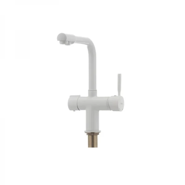 Смеситель для кухни Haiba Hans 021 с вых. для питьевой воды (белый) (HB0842)