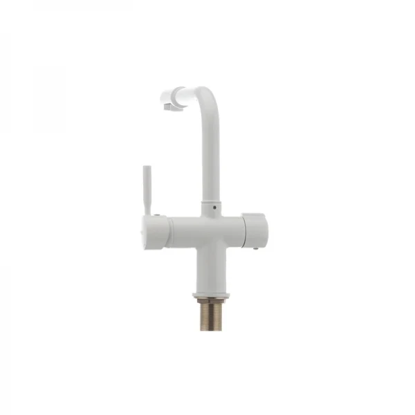 Смеситель для кухни Haiba Hans 021 с вых. для питьевой воды (белый) (HB0842)