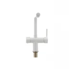 Смеситель для кухни Haiba Hans 021 с вых. для питьевой воды (белый) (HB0842)