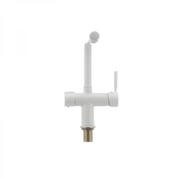 Смеситель для кухни Haiba Hans 021 с вых. для питьевой воды (белый) (HB0842)