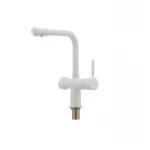 Смеситель для кухни Haiba Hans 021 с вых. для питьевой воды (белый) (HB0842)