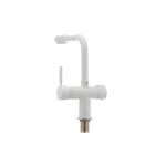 Смеситель для кухни Haiba Hans 021 с вых. для питьевой воды (белый) (HB0842)