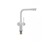 Смеситель для кухни Haiba Hans 021 с вых. для питьевой воды (белый) (HB0842)