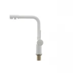 Смеситель для кухни Haiba Hans 021 с вых. для питьевой воды (белый) (HB0842)