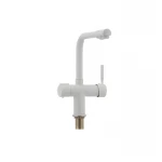 Смеситель для кухни Haiba Hans 021 с вых. для питьевой воды (белый) (HB0842)