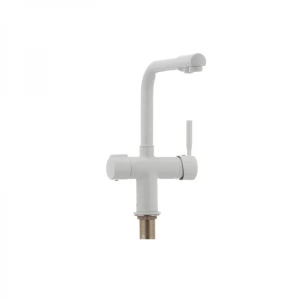 Смеситель для кухни Haiba Hans 021 с вых. для питьевой воды (белый) (HB0842)