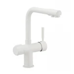 Смеситель для кухни Haiba Hans 021 с вых. для питьевой воды (белый) (HB0842)