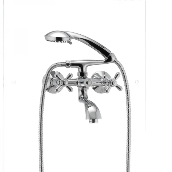 Змішувач для ванни Haiba Dominox 142 латунний хромований двохвентильний (HB0905)