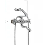 Змішувач для ванни Haiba Dominox 142 латунний хромований двохвентильний (HB0905)