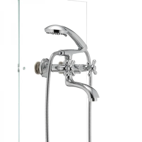 Змішувач для ванни Haiba Dominox 142 латунний хромований двохвентильний (HB0905)