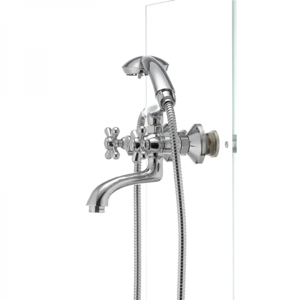 Змішувач для ванни Haiba Dominox 142 латунний хромований двохвентильний (HB0905)