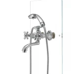 Змішувач для ванни Haiba Dominox 142 латунний хромований двохвентильний (HB0905)