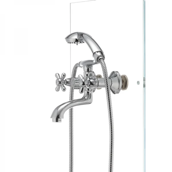 Змішувач для ванни Haiba Dominox 142 латунний хромований двохвентильний (HB0905)