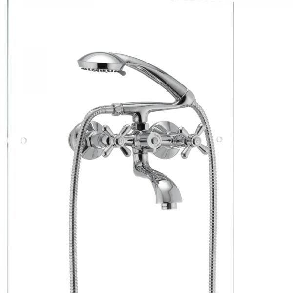 Змішувач для ванни Haiba Dominox 142 латунний хромований двохвентильний (HB0905)