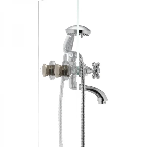 Змішувач для ванни Haiba Dominox 142 латунний хромований двохвентильний (HB0905)