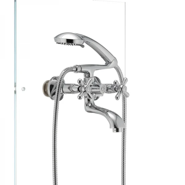 Змішувач для ванни Haiba Dominox 142 латунний хромований двохвентильний (HB0905)