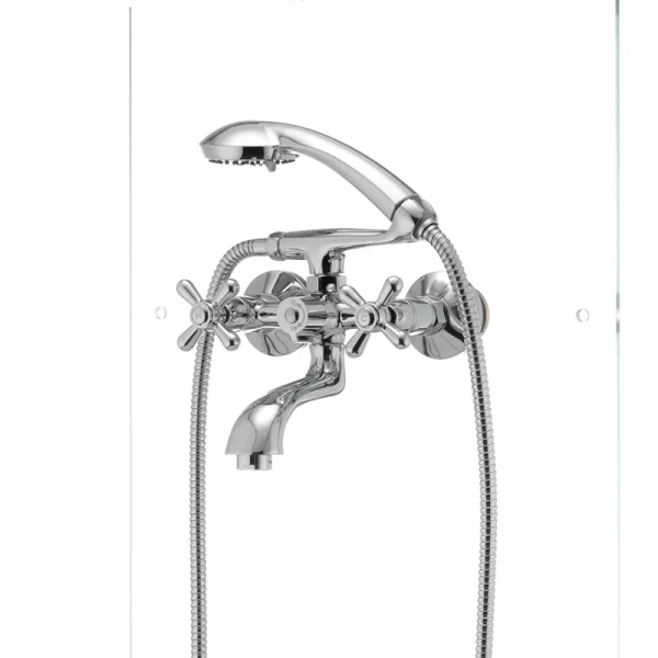 Змішувач для ванни Haiba Dominox 142 латунний хромований двохвентильний (HB0905)