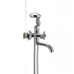 Змішувач для ванни Haiba Dominox 142 латунний хромований двохвентильний (HB0905)