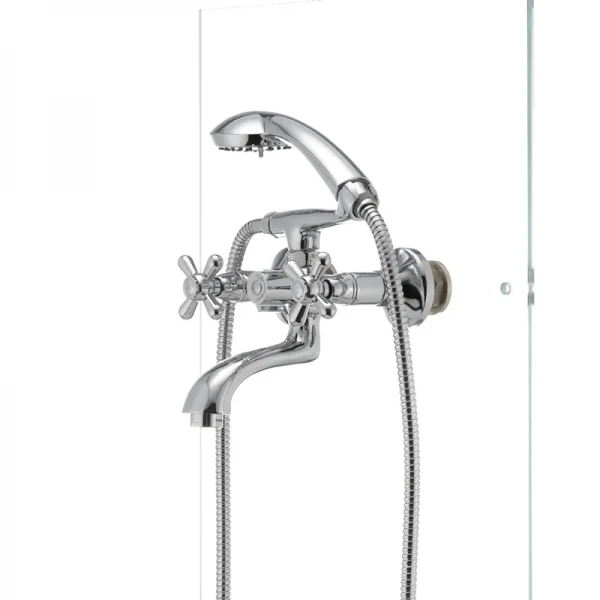 Змішувач для ванни Haiba Dominox 142 латунний хромований двохвентильний (HB0905)